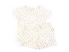 Petit Piao bright red dot summer set